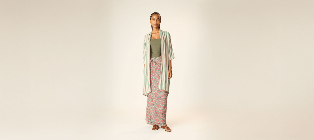 SPANISH TILE + JADE STRIPE LENNON + PAREO