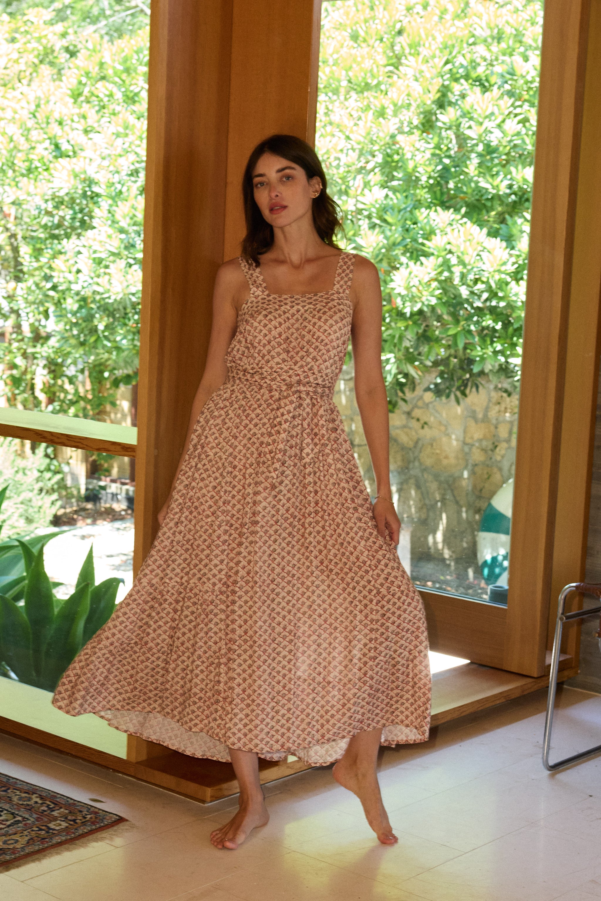 natalie martin dresses Buttoned Printed Shangri Dress | Blue Modeled after traditional kaftans Natalie Martin Sarah Dress
