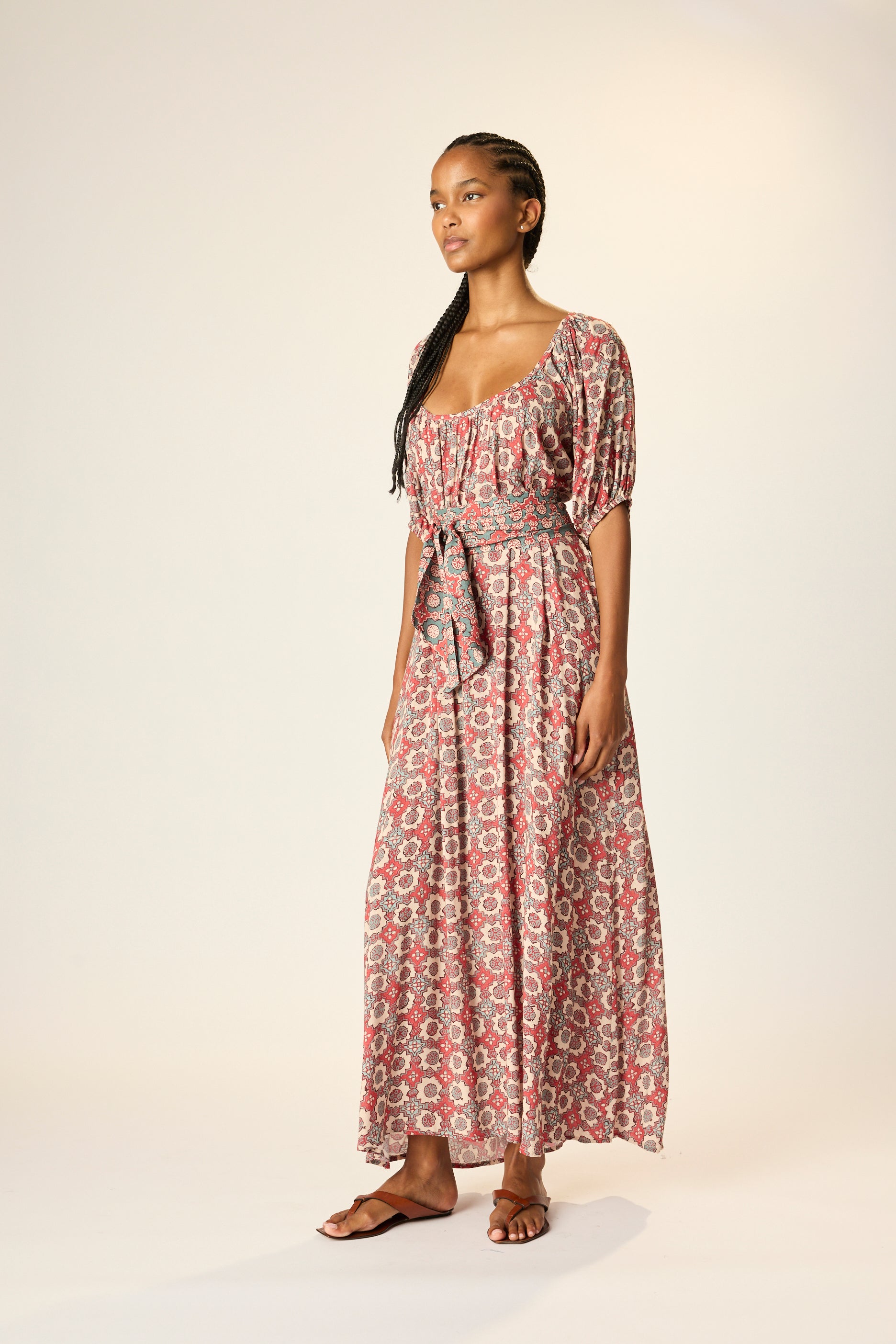 ワンピース Natalie long dress andmary VIVI DRESS WITH CONTRASTING SASH – Natalie Martin
