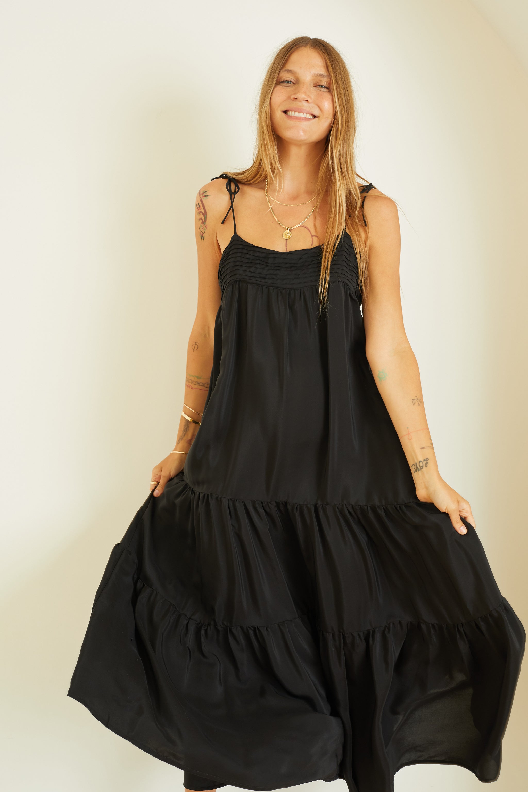 natalie martin silk dress Natalie Martin Mesa Maxi Silk Dress - Pomegranate Teal